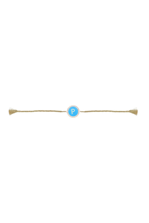 Personalised Enamel Diamond Cord Bracelet