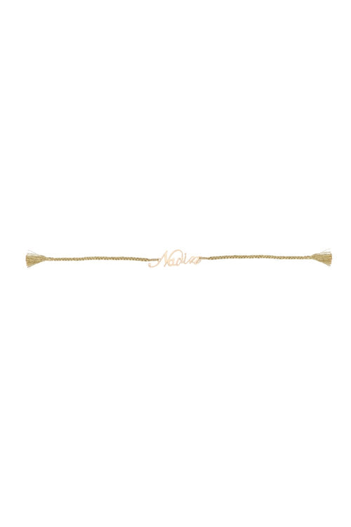 14KT Gold Personalised Name Cord Bracelet