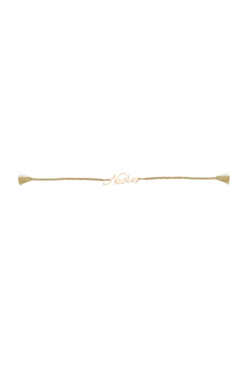14KT Gold Personalised Name Cord Bracelet