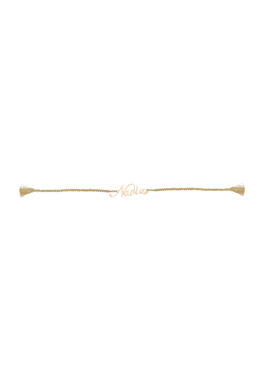 14KT Gold Personalised Name Cord Bracelet