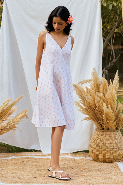 Petticoat Floral Sleeveless Shell Dress