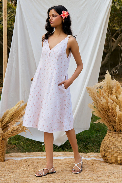 Petticoat Floral Sleeveless Shell Dress