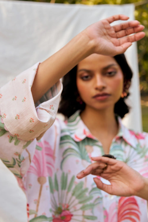 Palm Solstice Shirt Dress