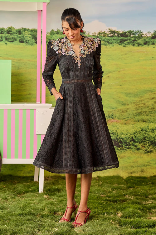 Black A Line Blaire Dress