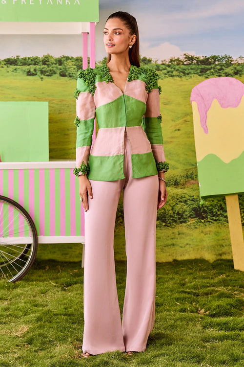 Pink And Green Kiki Co-ord Set