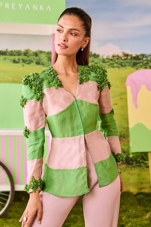 Pink And Green Kiki Co-ord Set