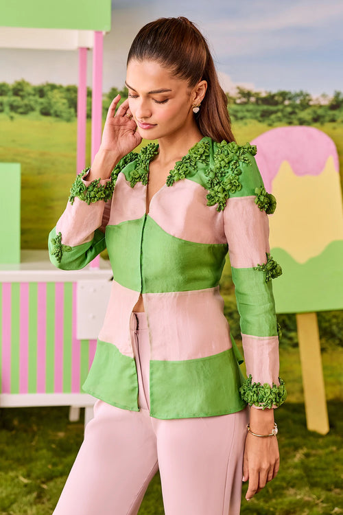 Pink And Green Kiki Co-ord Set