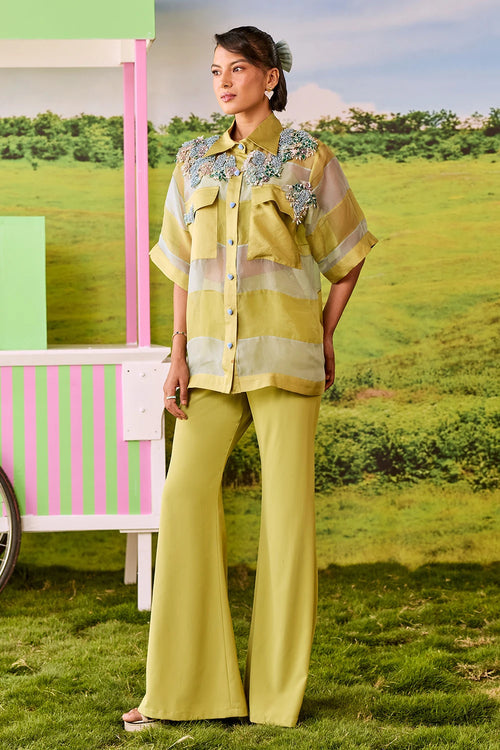 Blue And Lime Miu Miu Co-ord Set