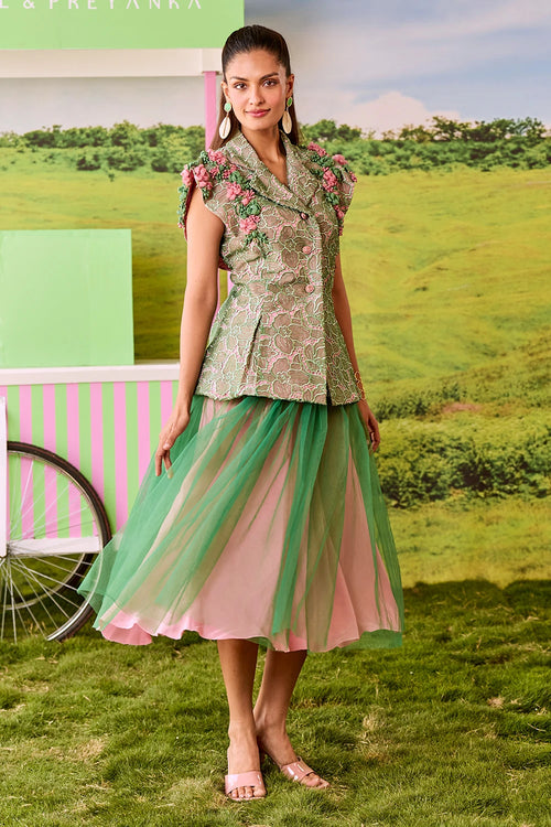 Coral And Jade Valentino Set