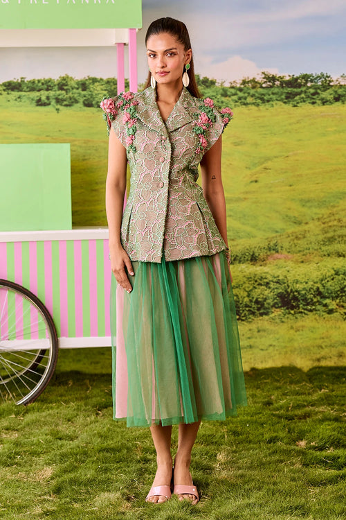 Coral And Jade Valentino Set