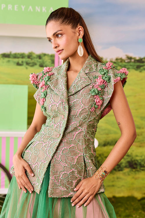 Coral And Jade Valentino Set