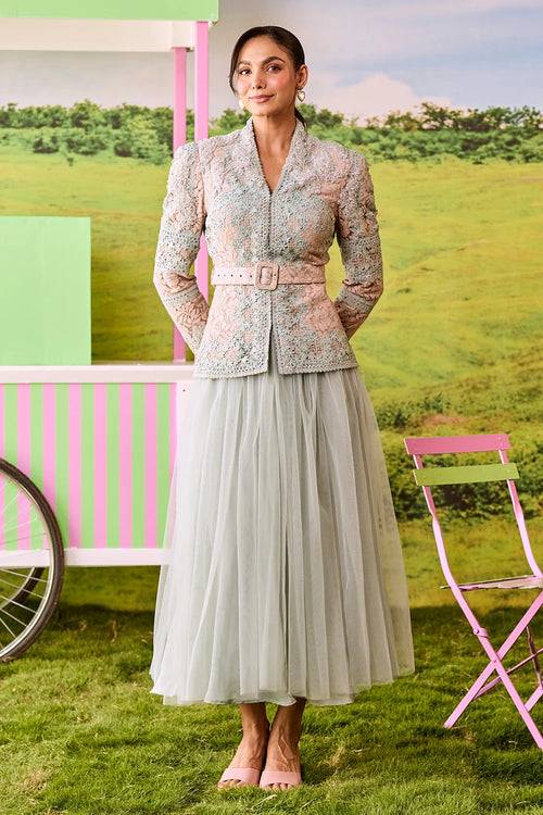 Powder Blue And Beige Emily Set
