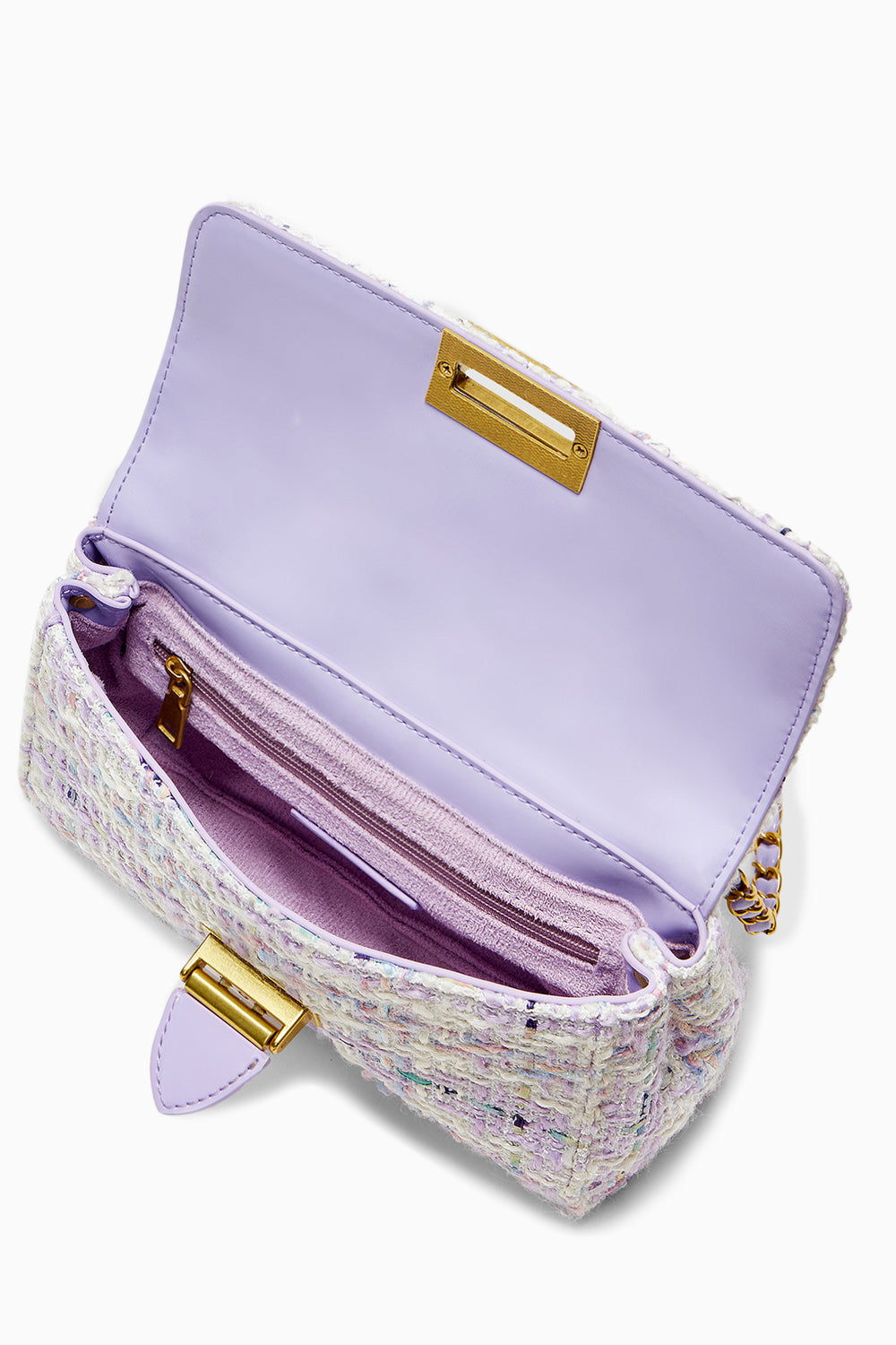 Estelle Lavender Tweed Crossbody bag