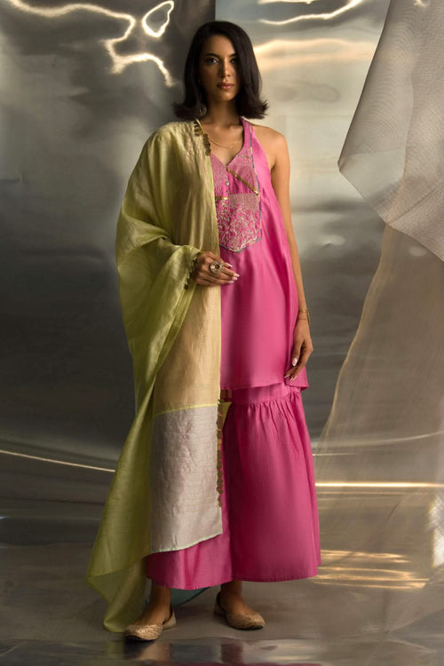 Bloom Pink Sharara Set