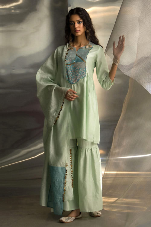 Mint Green Sharara Set