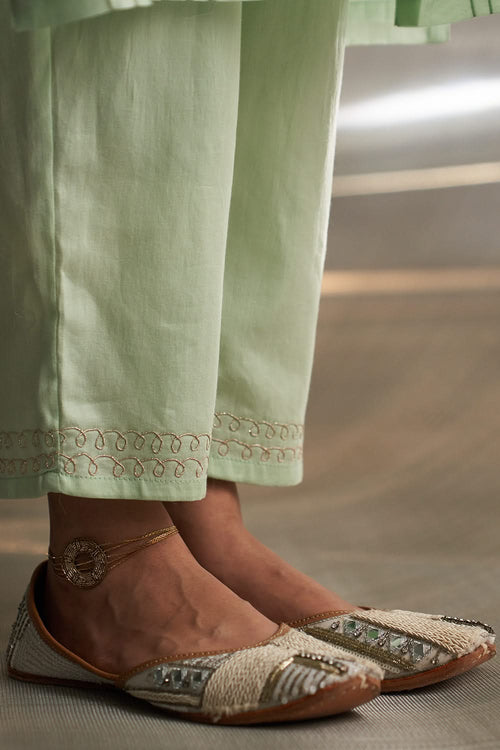Mint Green Flared Kurta Set