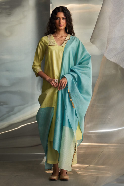 Butter Yellow Straight Kurta Set