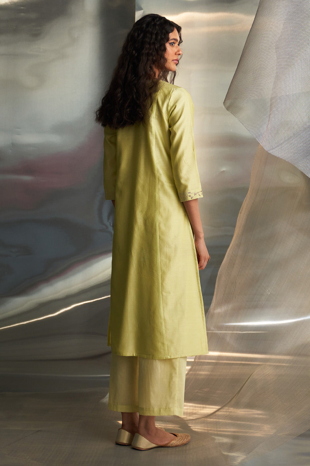 Butter Yellow Straight Kurta Set