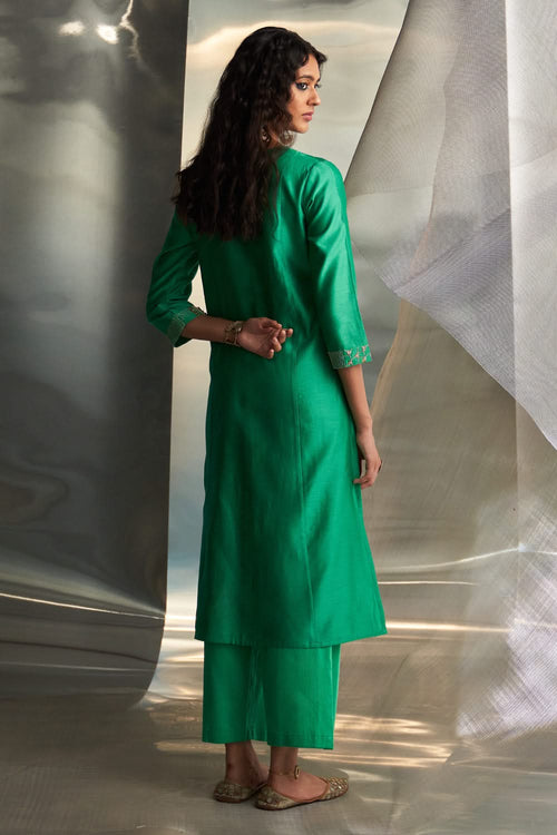 Lush Green Straight Kurta Set