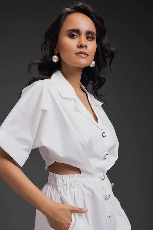 White Luminious Jumpsuit