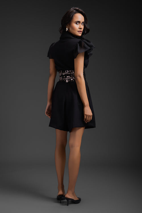 Black Luminious Playsuit