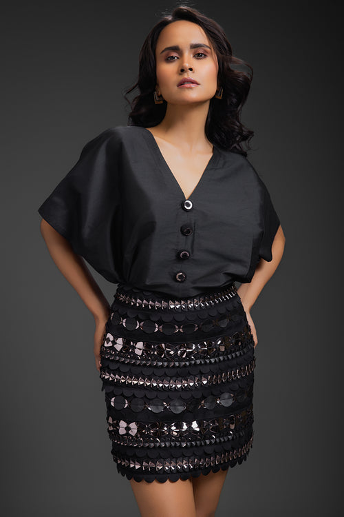 Black Luminious Skirt