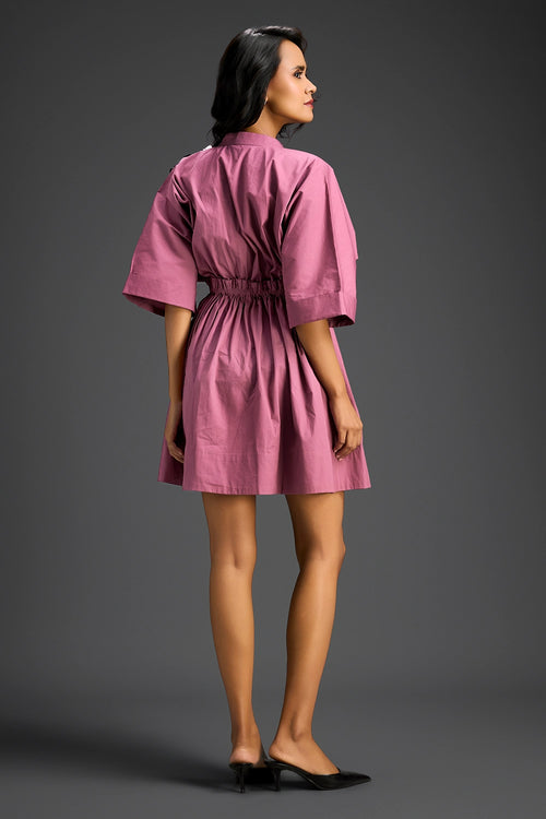 Pink Embroidered Dress