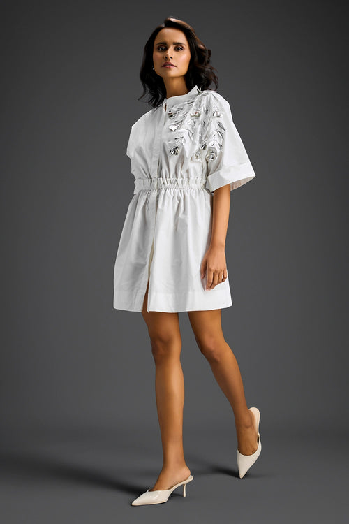 White Embroidered Dress