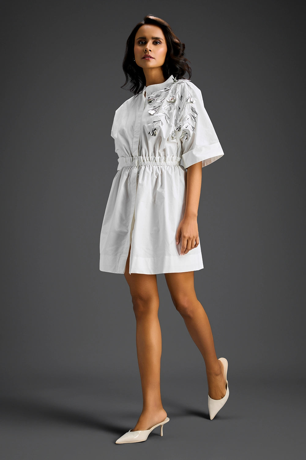 White Embroidered Dress