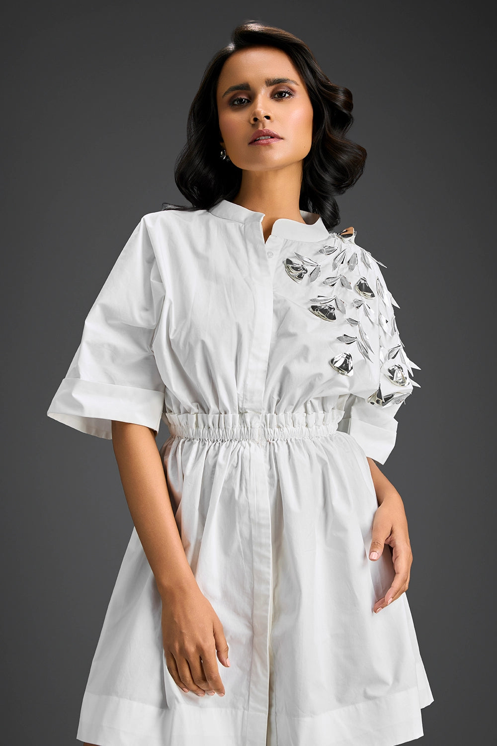 White Embroidered Dress