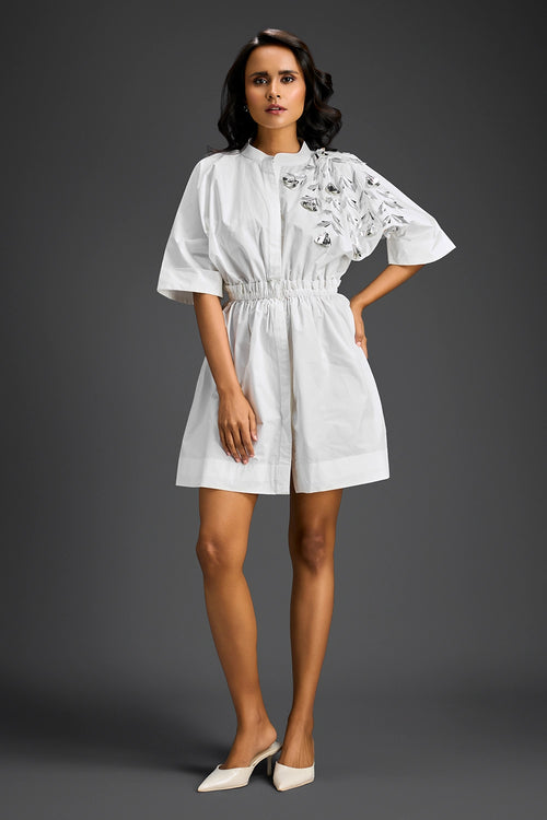 White Embroidered Dress