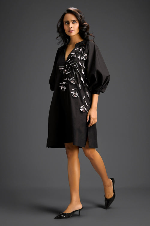 Black V-Neck Dress