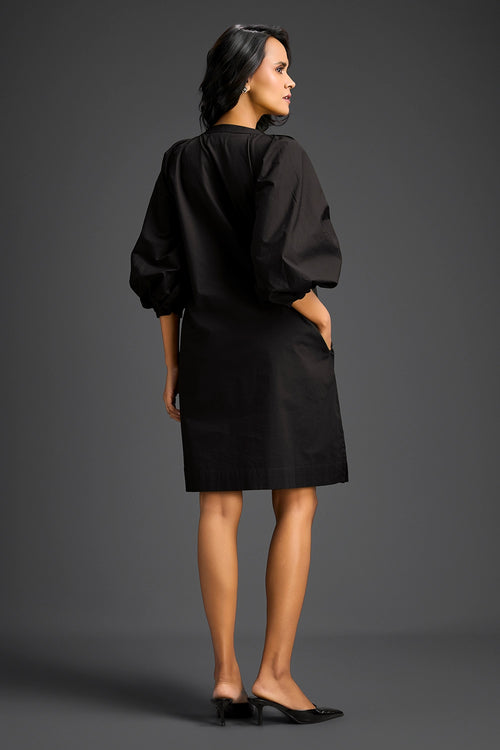 Black V-Neck Dress