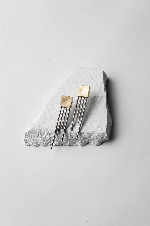 Square Trinity Earrings