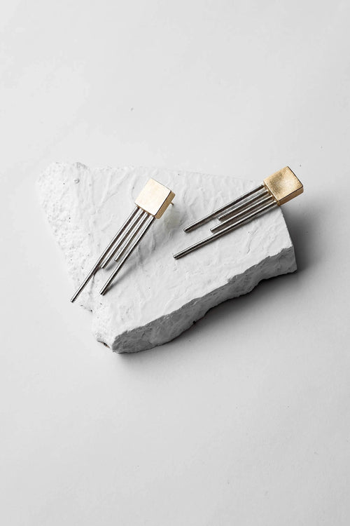 Square Trinity Earrings