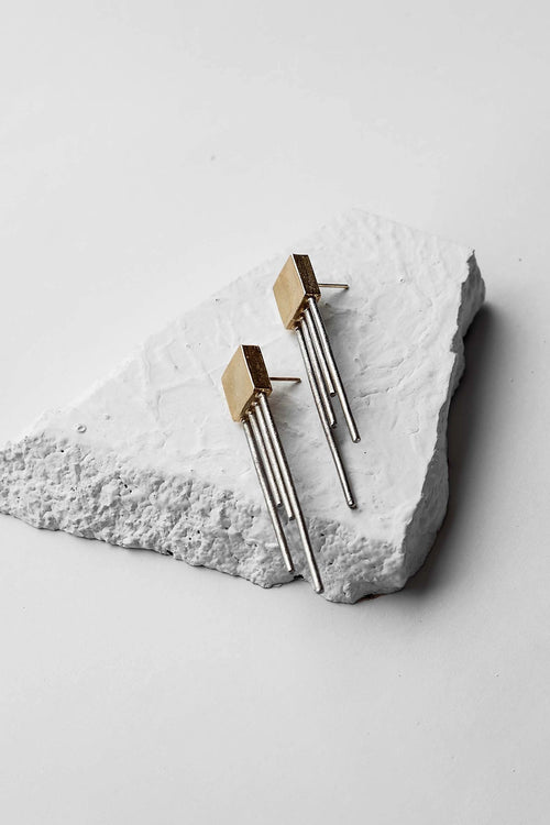 Square Trinity Earrings