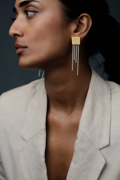 Square Trinity Earrings