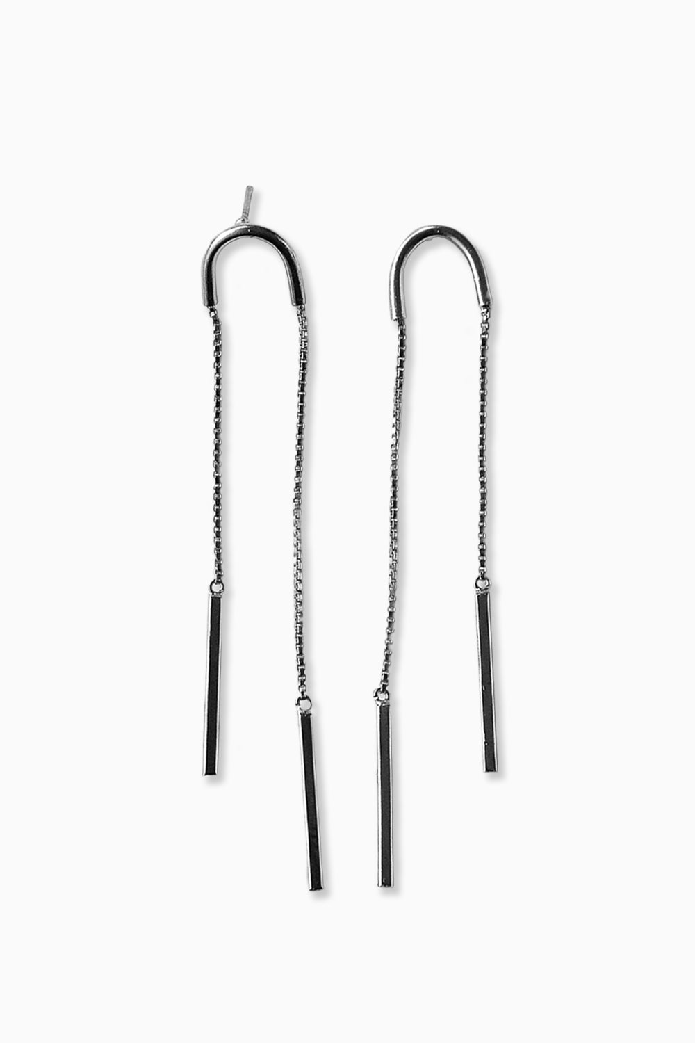 Bias Silver Earrings