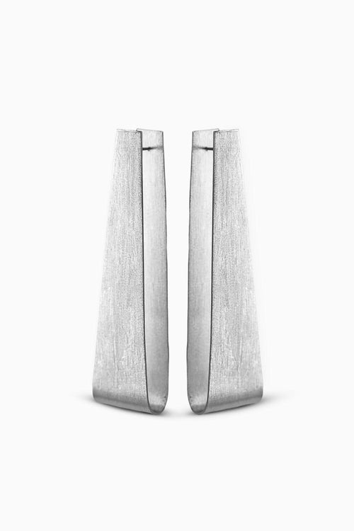 Clamp Silver Earrings