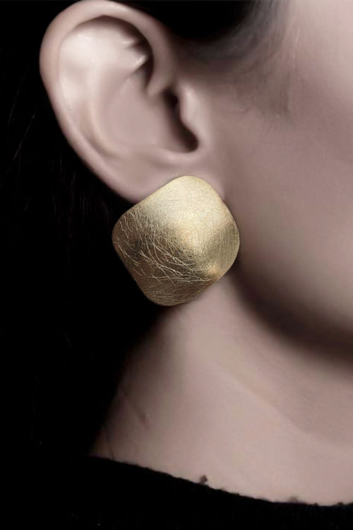 Square Duomo Golden Earrings