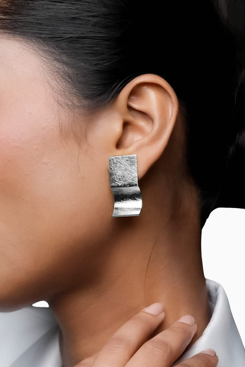 Space Silver Earrings
