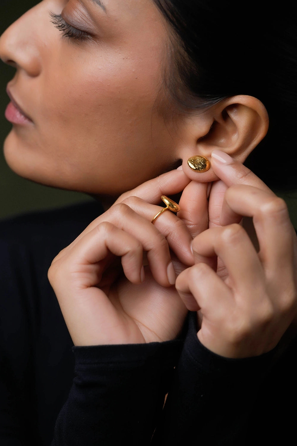 Sophie Large Golden Earrings