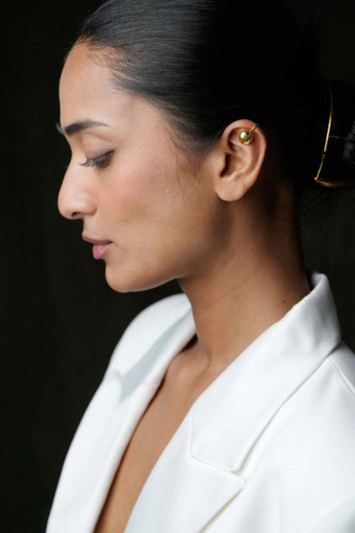 Cera Medium Golden Earrings