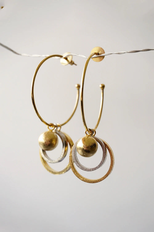 Oura Sphere Golden Earrings