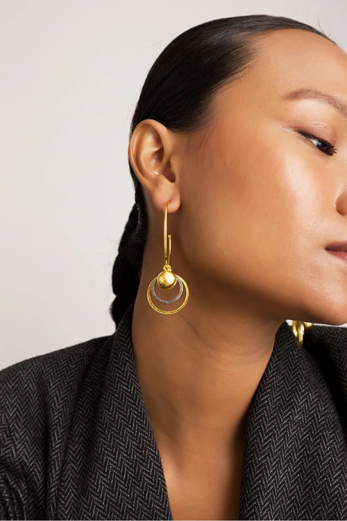Oura Sphere Golden Earrings