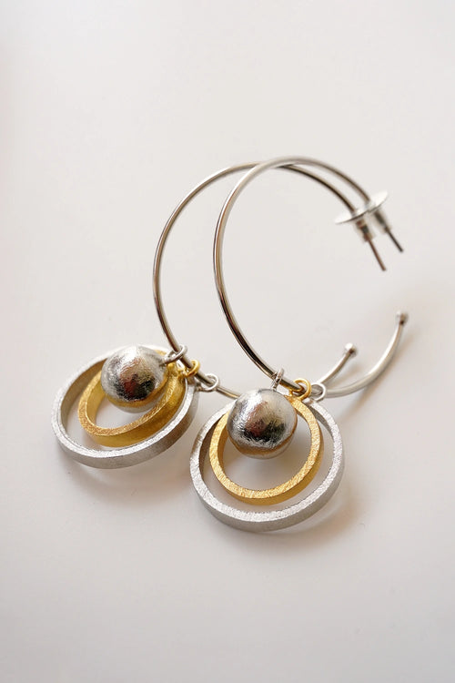 Oura Sphere Silver Earrings