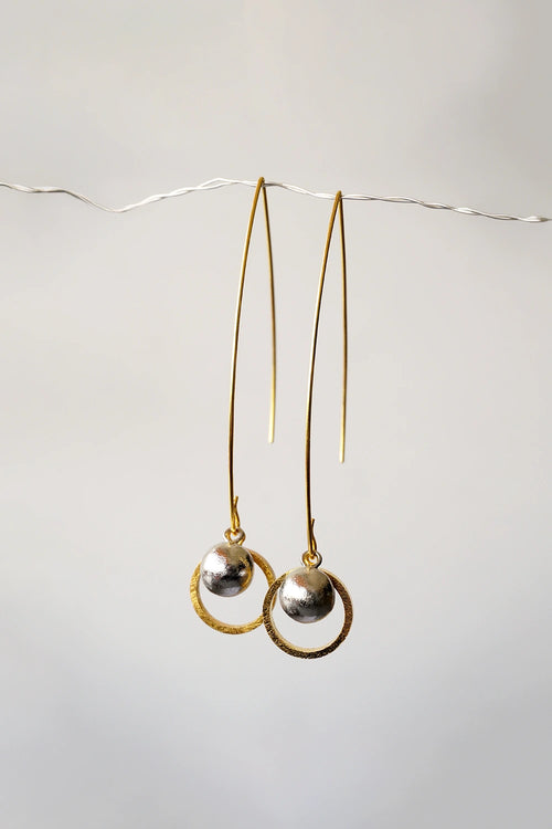 Thyra Sphere Golden Earrings
