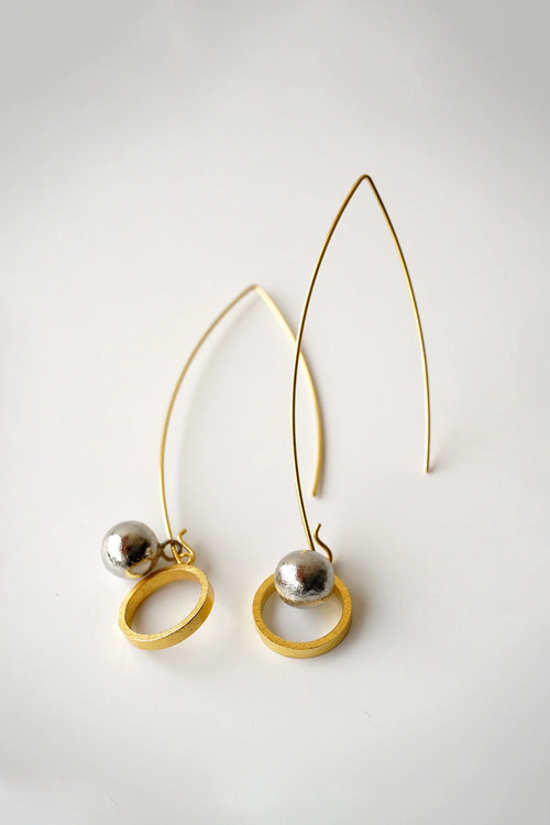 Thyra Sphere Golden Earrings