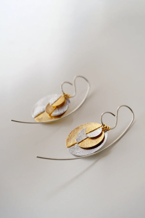 Arce Yin Yang Silver Earrings