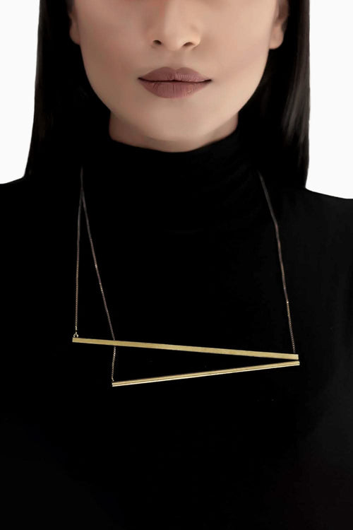 Out of Line Golden Neckpeice